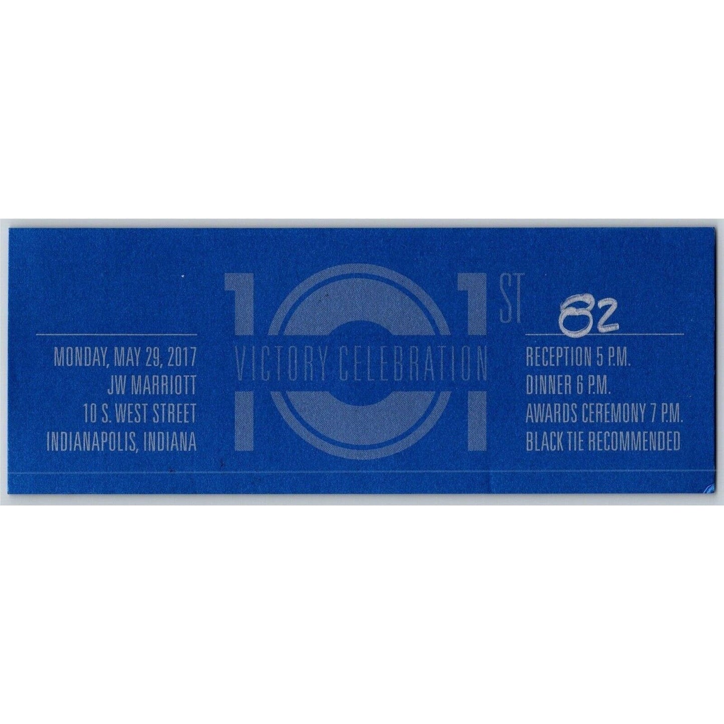 2017 Indy 500 Victory Celebration Dinner / Awards Ticket Indianapolis #943988