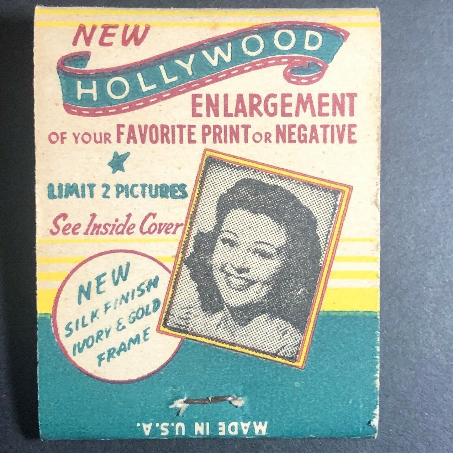 1960's-70's Full Matchbook - "Sensational Offer Prints Only 29c Each" Hollywood