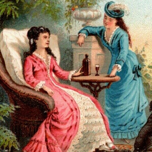Ayer's Sarsaparilla Women, Children & Dog Relax Outdoors Victorian Trade Card