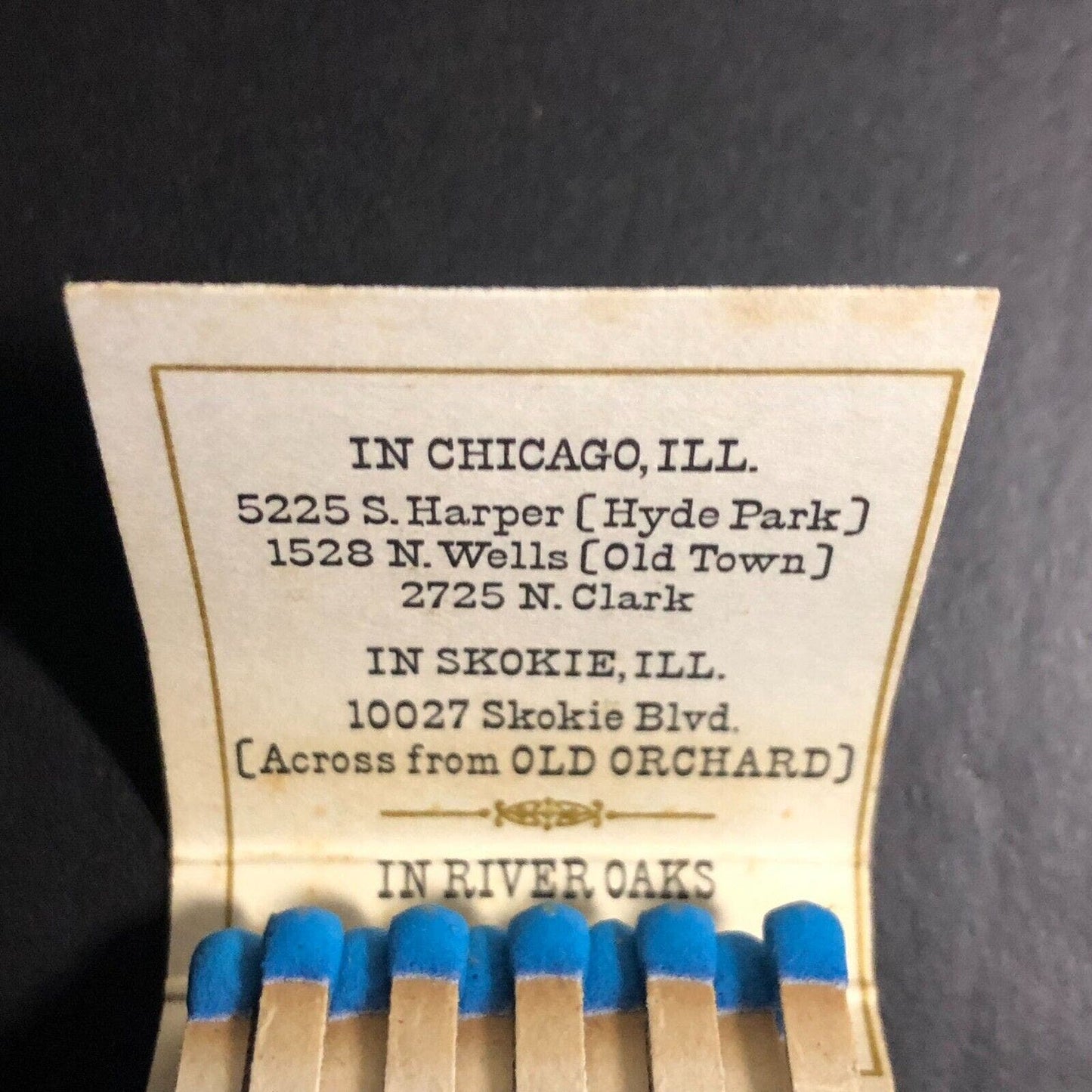 "Chances R" Restaurant Chicago Full Matchbook c1968-73 VGC Very Scarce