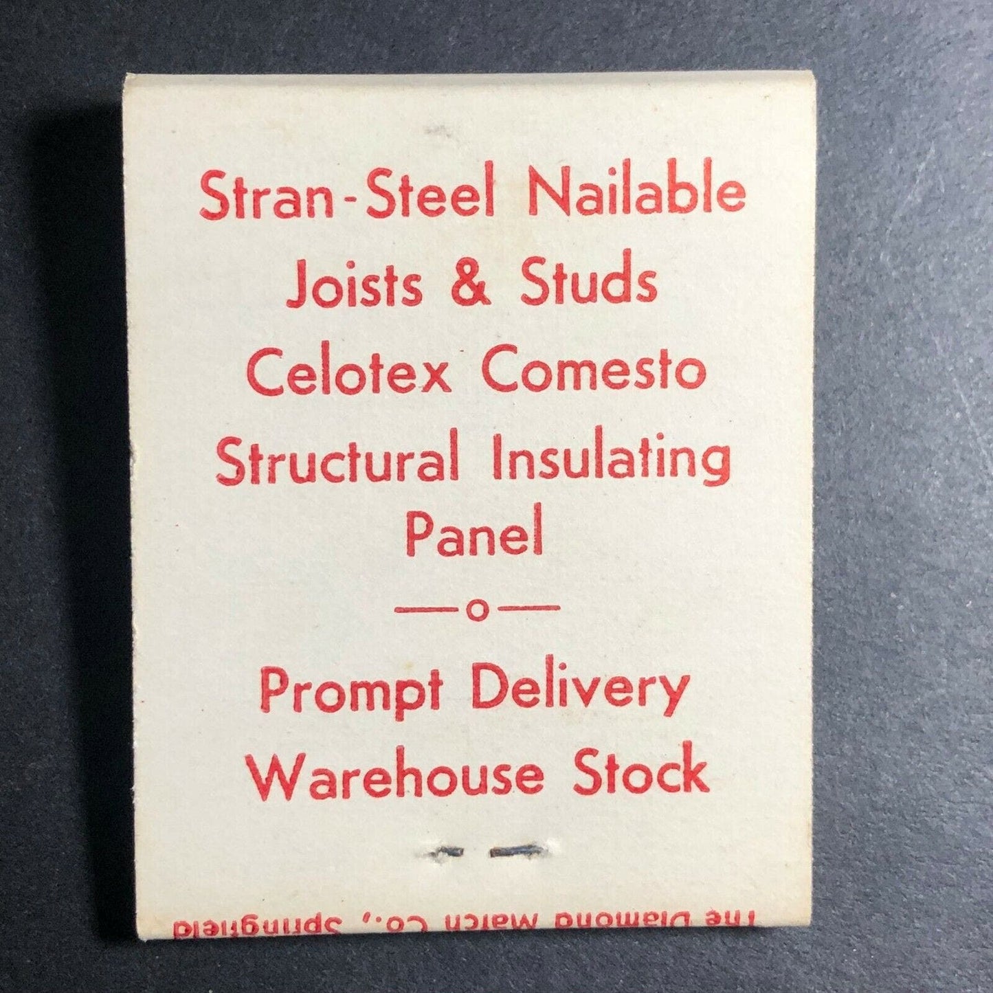 1950's-60's Full Matchbook - "Arnold Equipment Corp" Milwaukee, WI