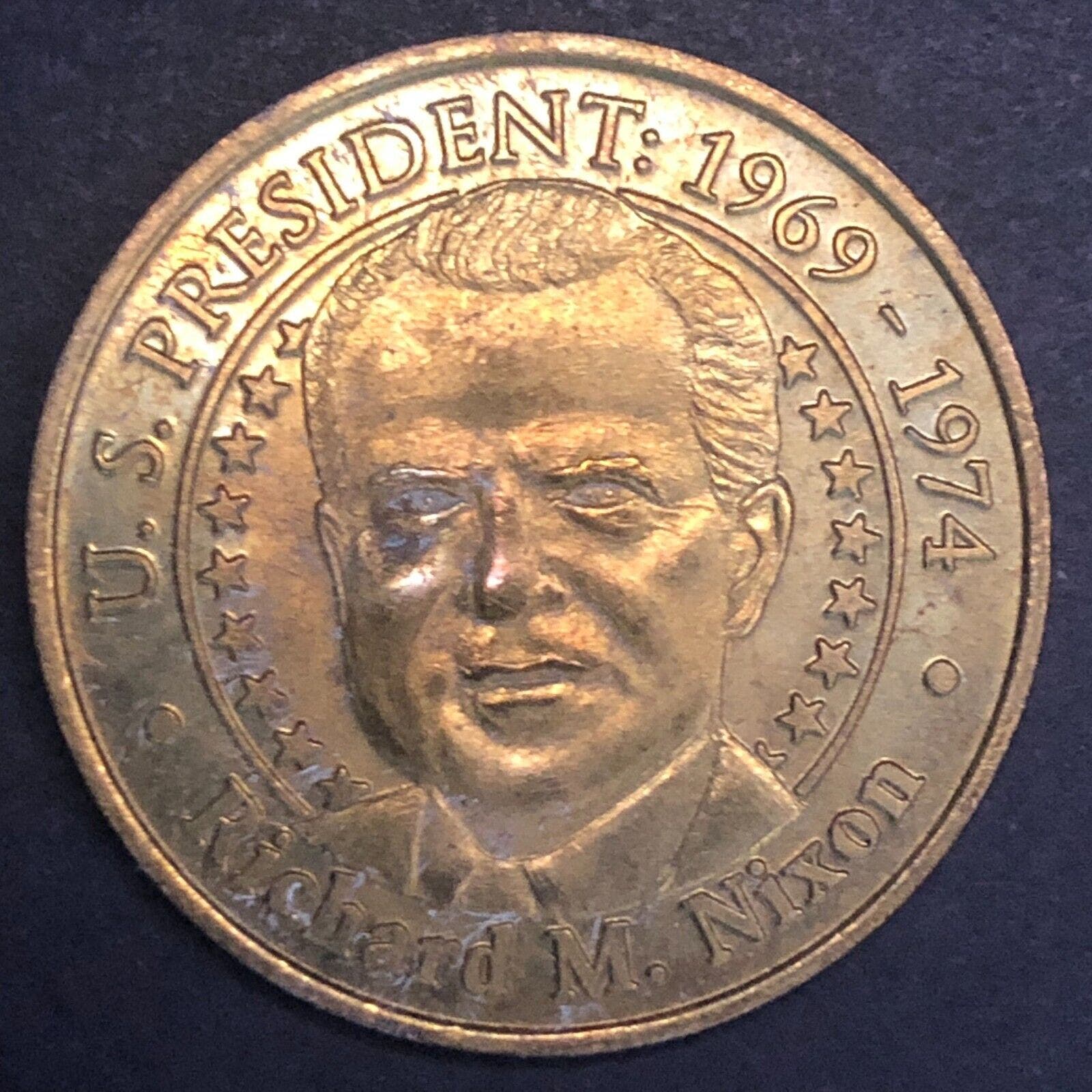 Sunoco 2000 Presidential Coin Series Richard M. Nixon Brass Token 31.5 ...
