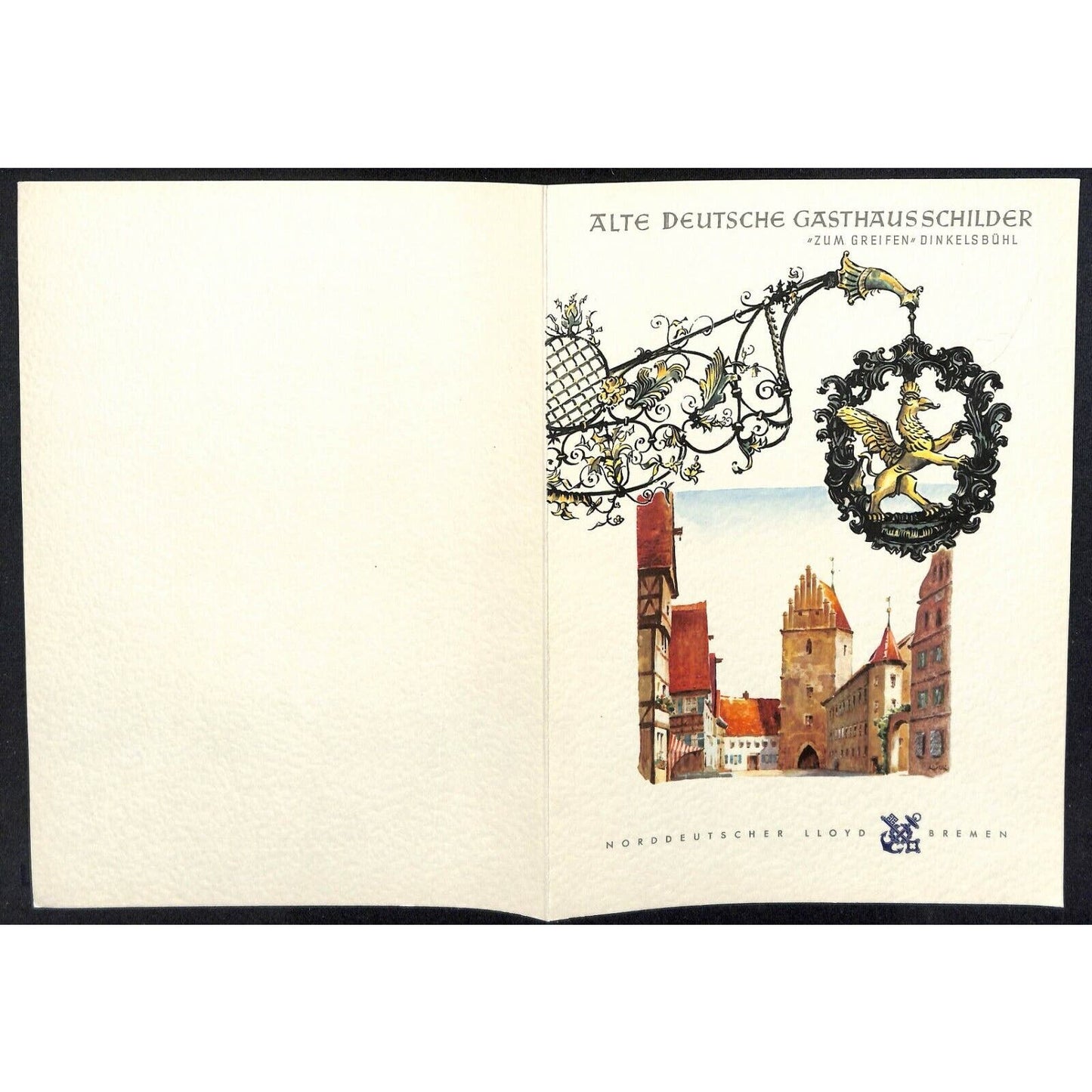 1964 North German Lloyd Bremen Cruise Line Lunch Menu Mar 14