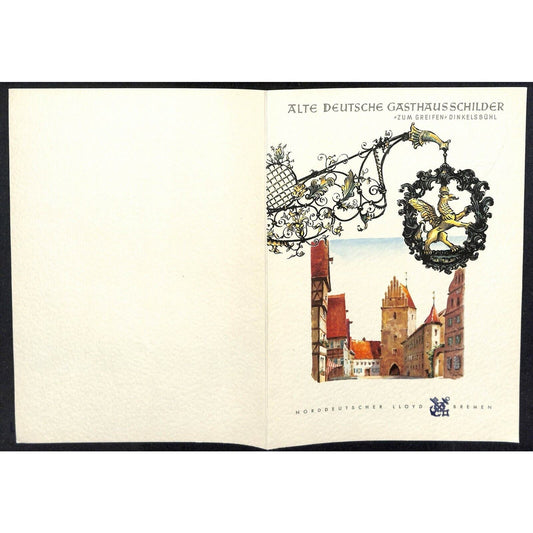 1964 North German Lloyd Bremen Cruise Line Lunch Menu Mar 14