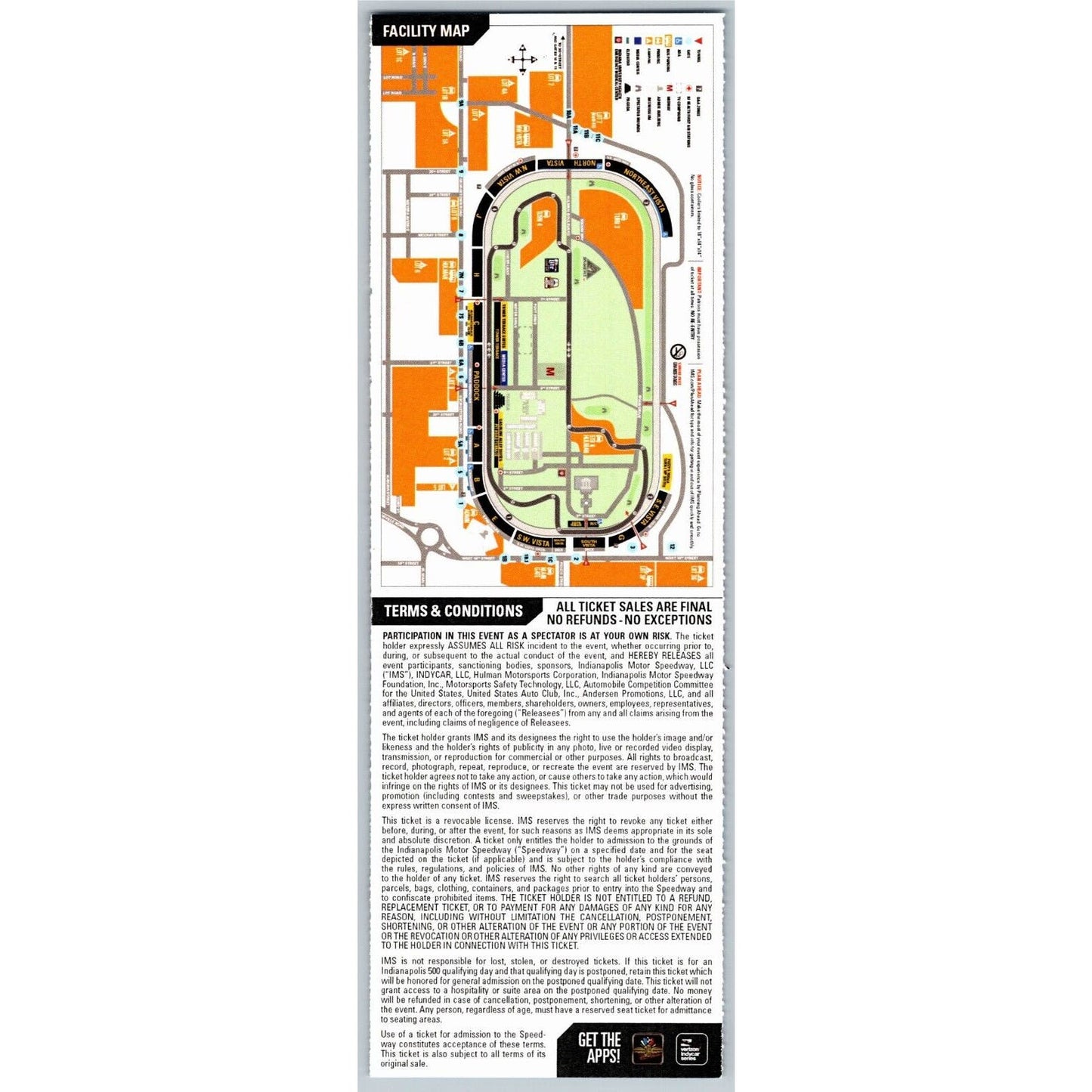 2018 Indy 500 Miller Lite Carb 5/25 Pagoda Two Suite Unused Ticket #20