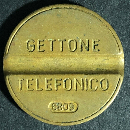 Gettone Telefonio Italian Slotted Telephone Token 24.46mm 1968