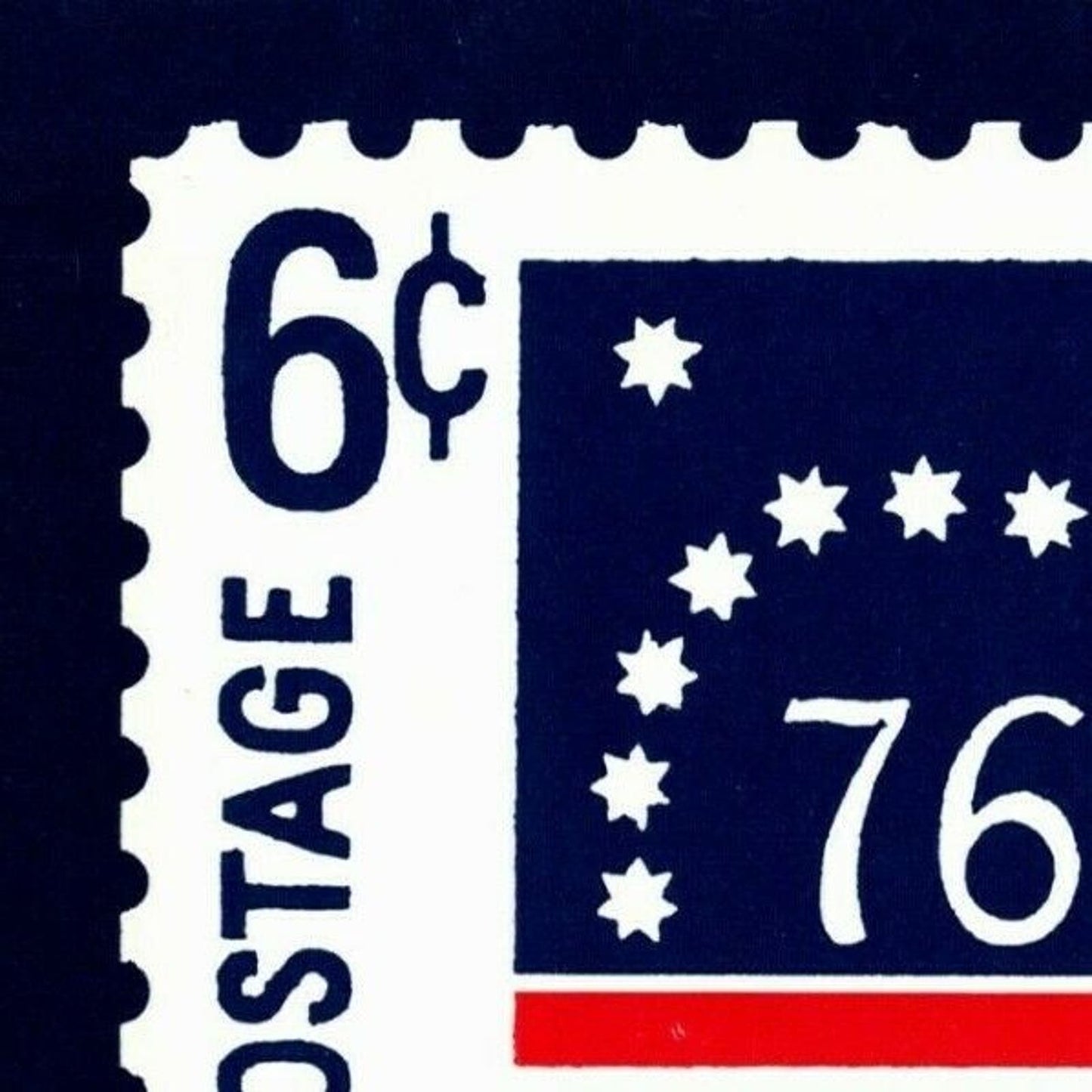 US Flag Patriotic Postcard c1976 Bennington 1777 Flag - Unposted