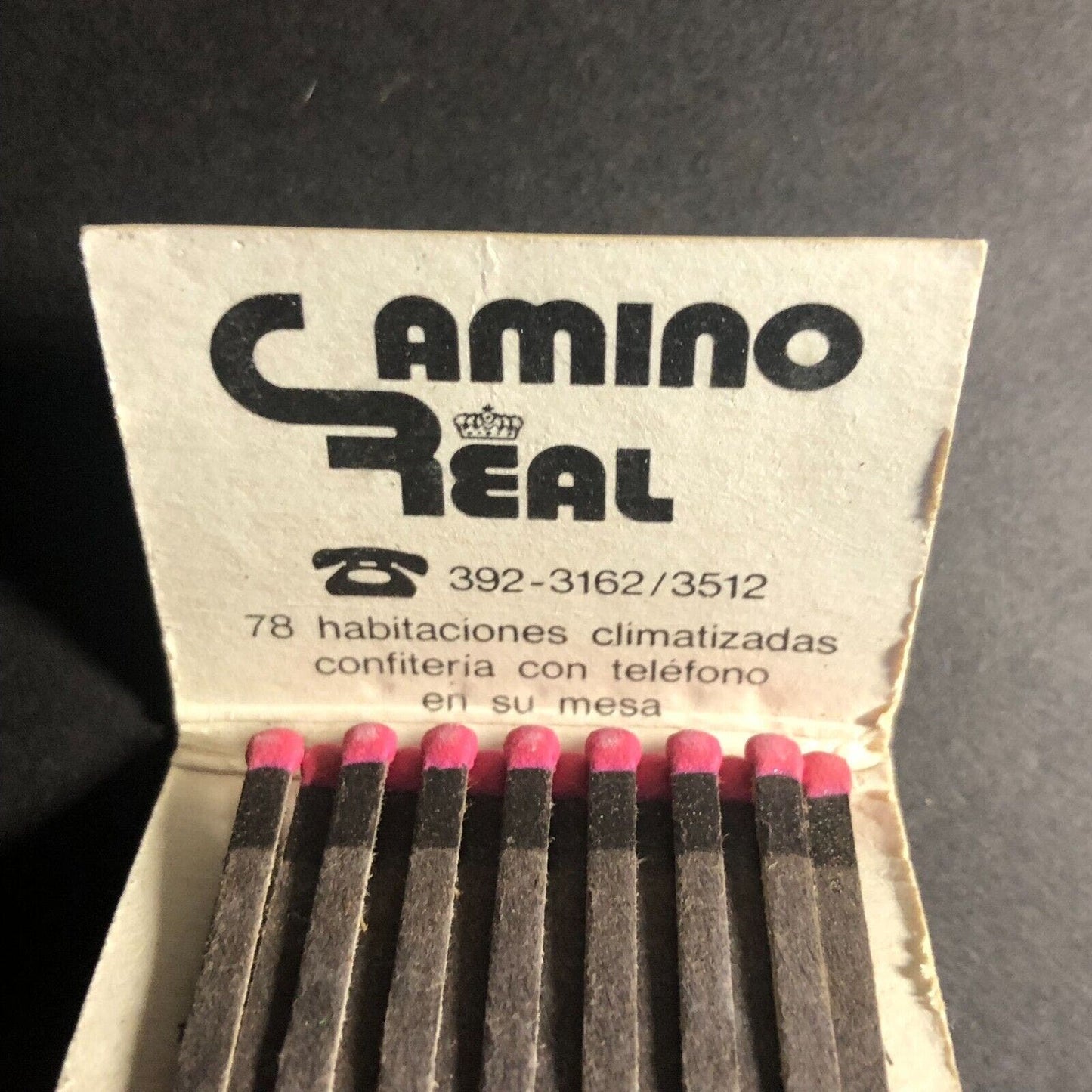 Buenos Aires Camino Real Hotel Nearly Full Matchbook c1960's-73 Scarce