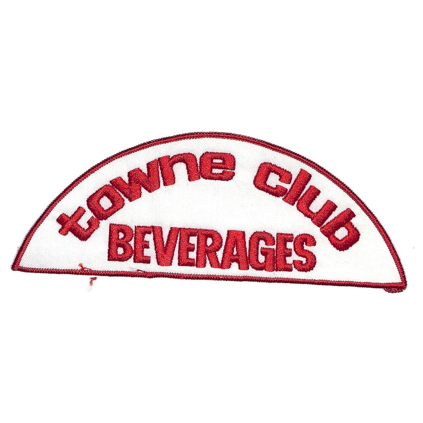 Towne Club Beverages Large Embroidered Soda Patch c1970's VGC Scarce