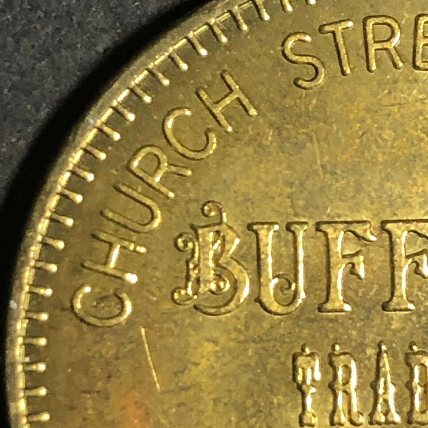 Early 1990's 28.5mm Brass Buffalo Trading Company Orlando, FA Advertising Token