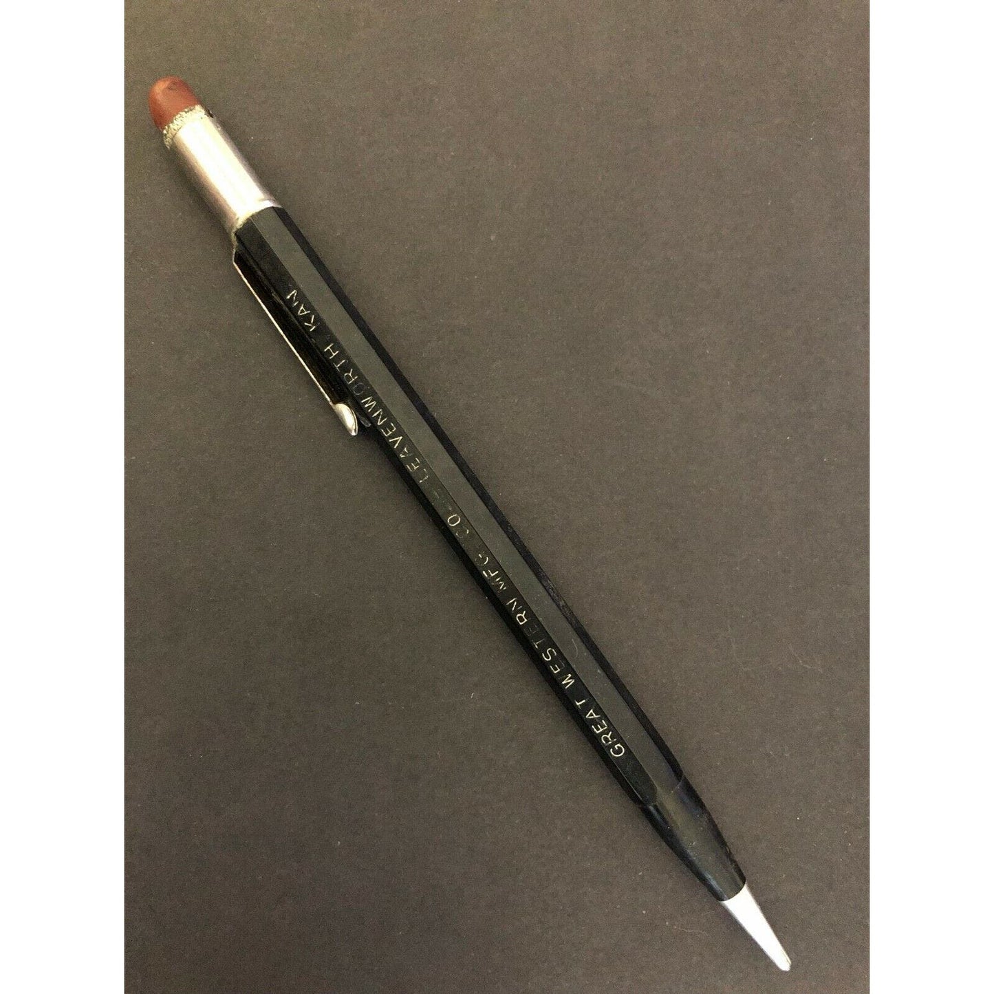 c1940's-50's Great Western Mfg. Leavenworth, KAN" Advertising Mechanical Pencil