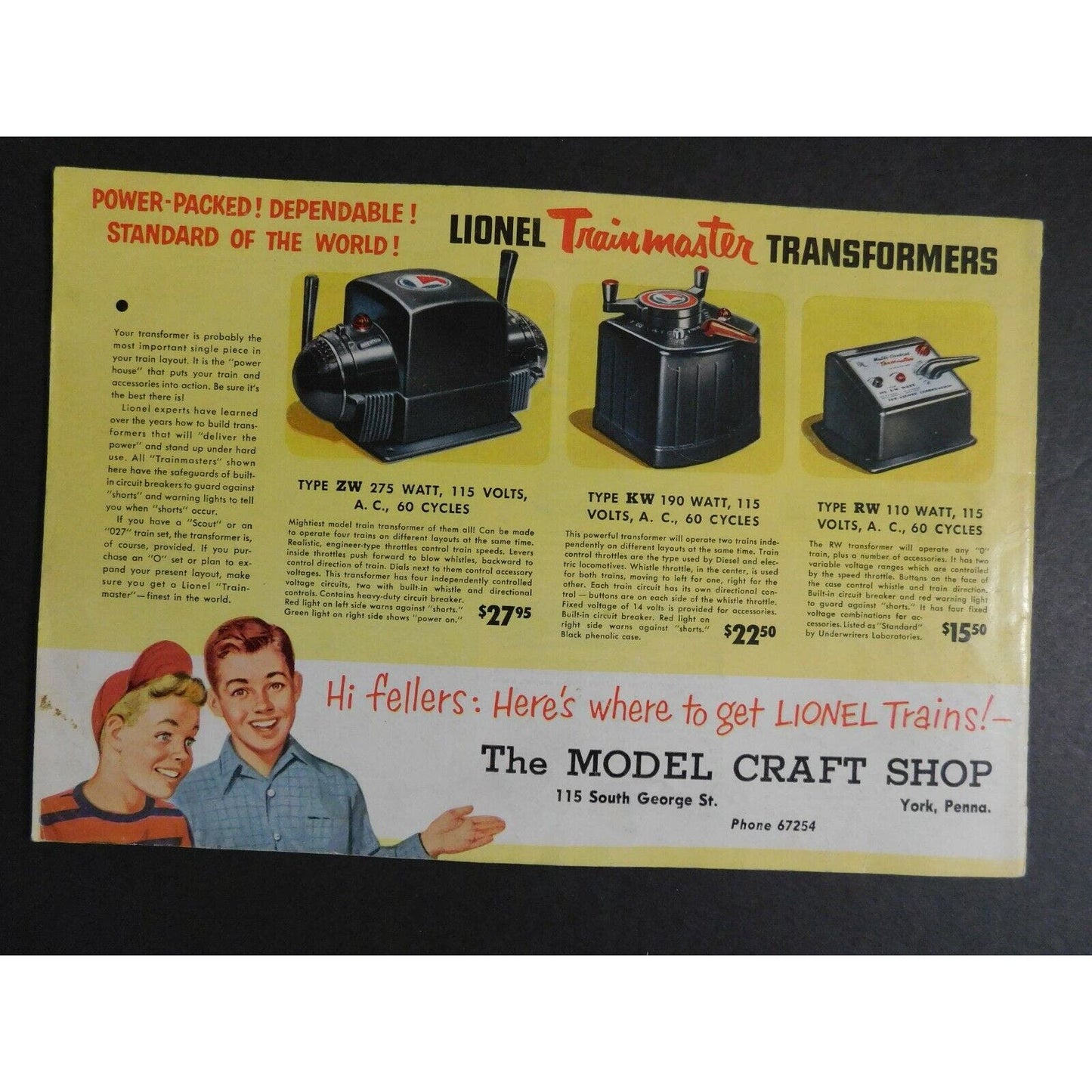 Original 1952 Lionel Trains Catalog 35pgs."Variation 1" - Gary Nelson Coll.