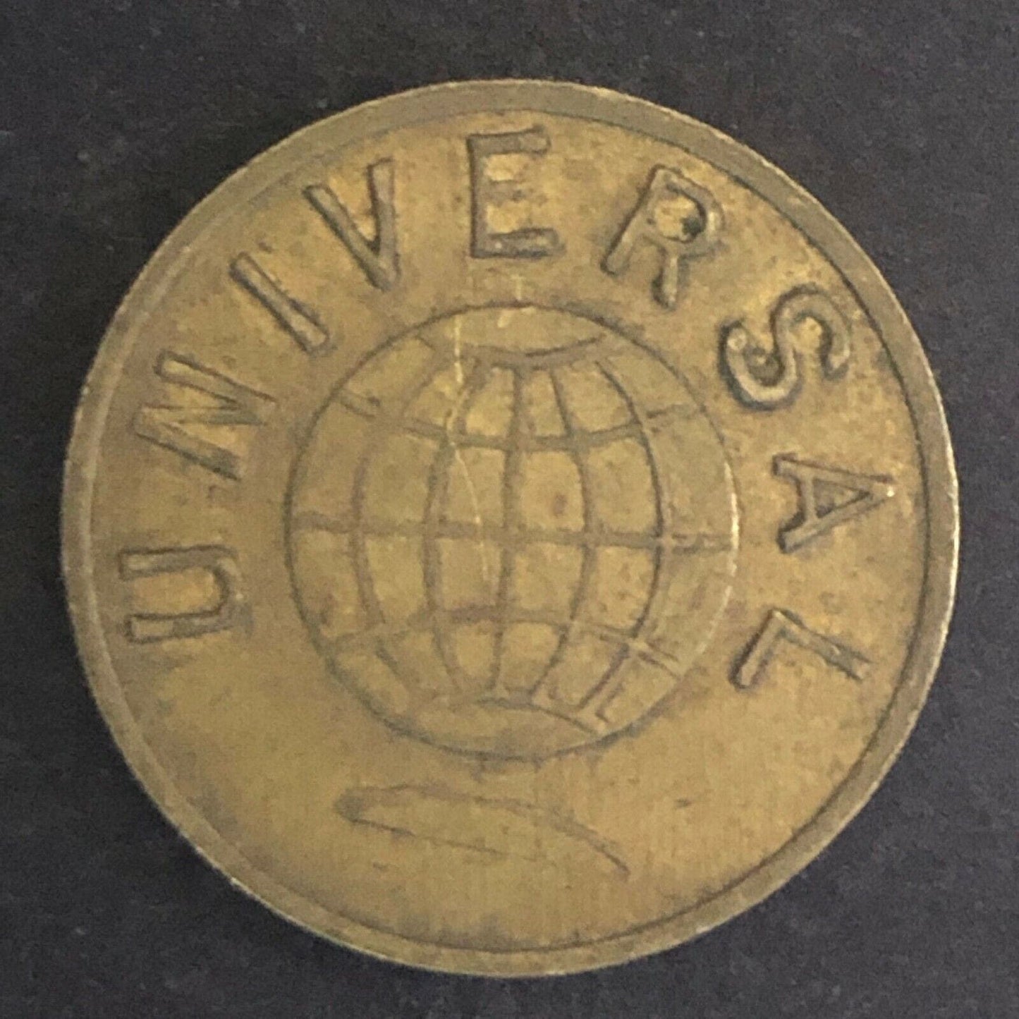 Vintage 22mm Brass "Universal" w/ Globe Token