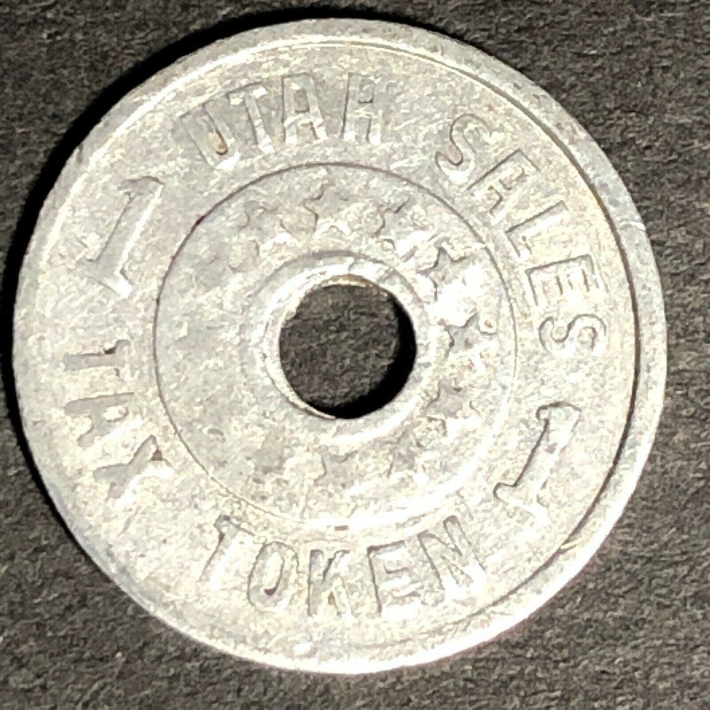 16.5mm c1930's Aluminum 1 Mill Utah - "Emergency Relief Fund" Sales Tax Token