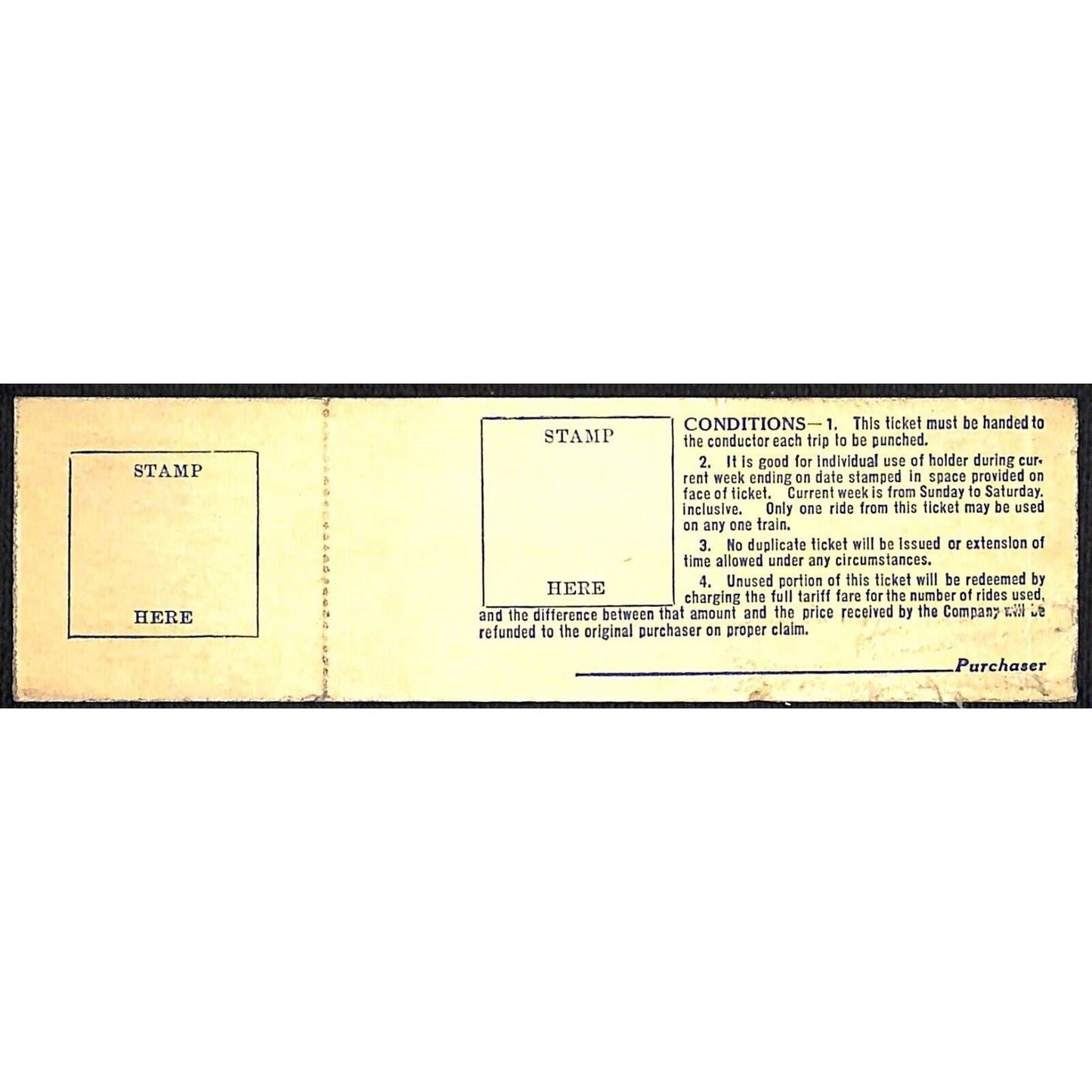 Chicago Aurora and Elgin Railway (1902-57) 12 Ride Ticket Chicago / Elmhurst