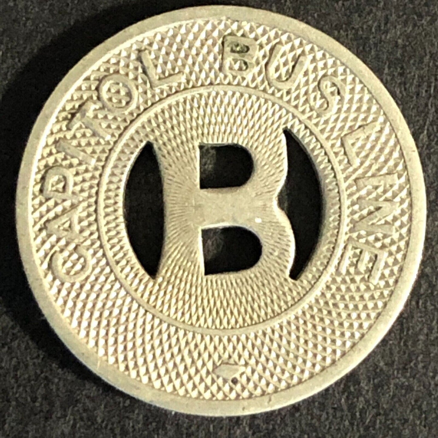 Capitol Bus Line (Bismarck, ND) WM G/F One Bus Fare Transit Token 20mm