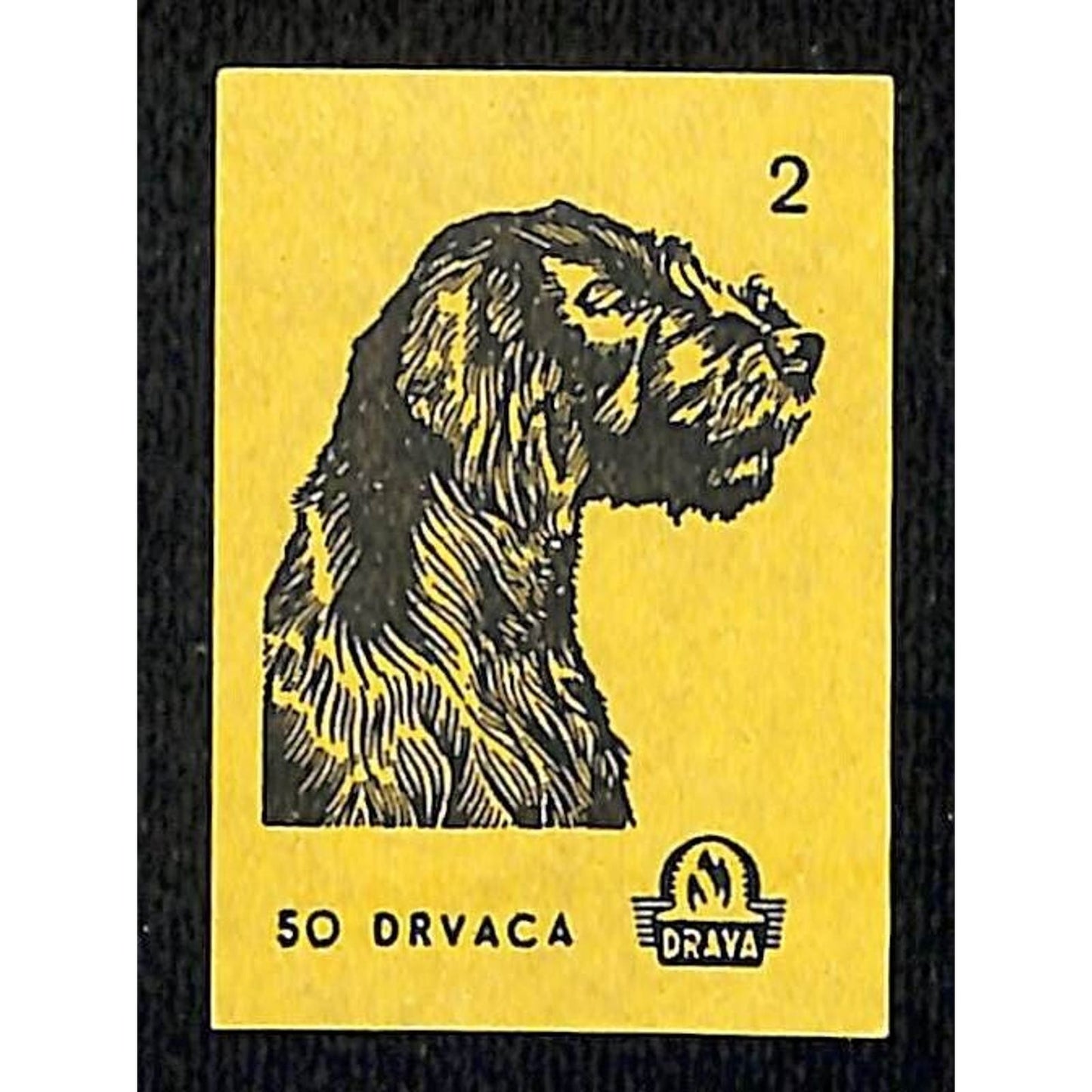 Vintage Yugoslavia Matchbox Label Drvaca Dog Breed Series #2 VGC c1960's