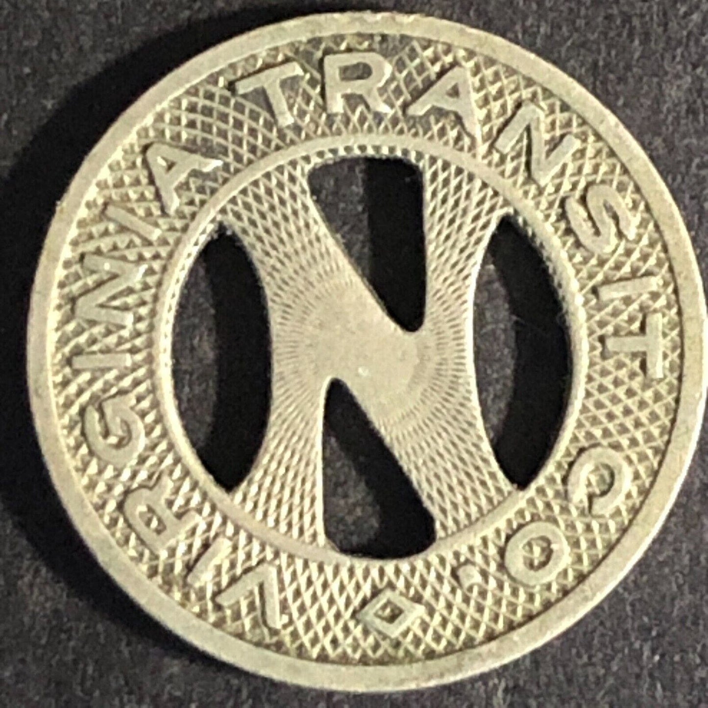 Virginia Transit Co. WM One Fare Norfolk Div. Token 16mm