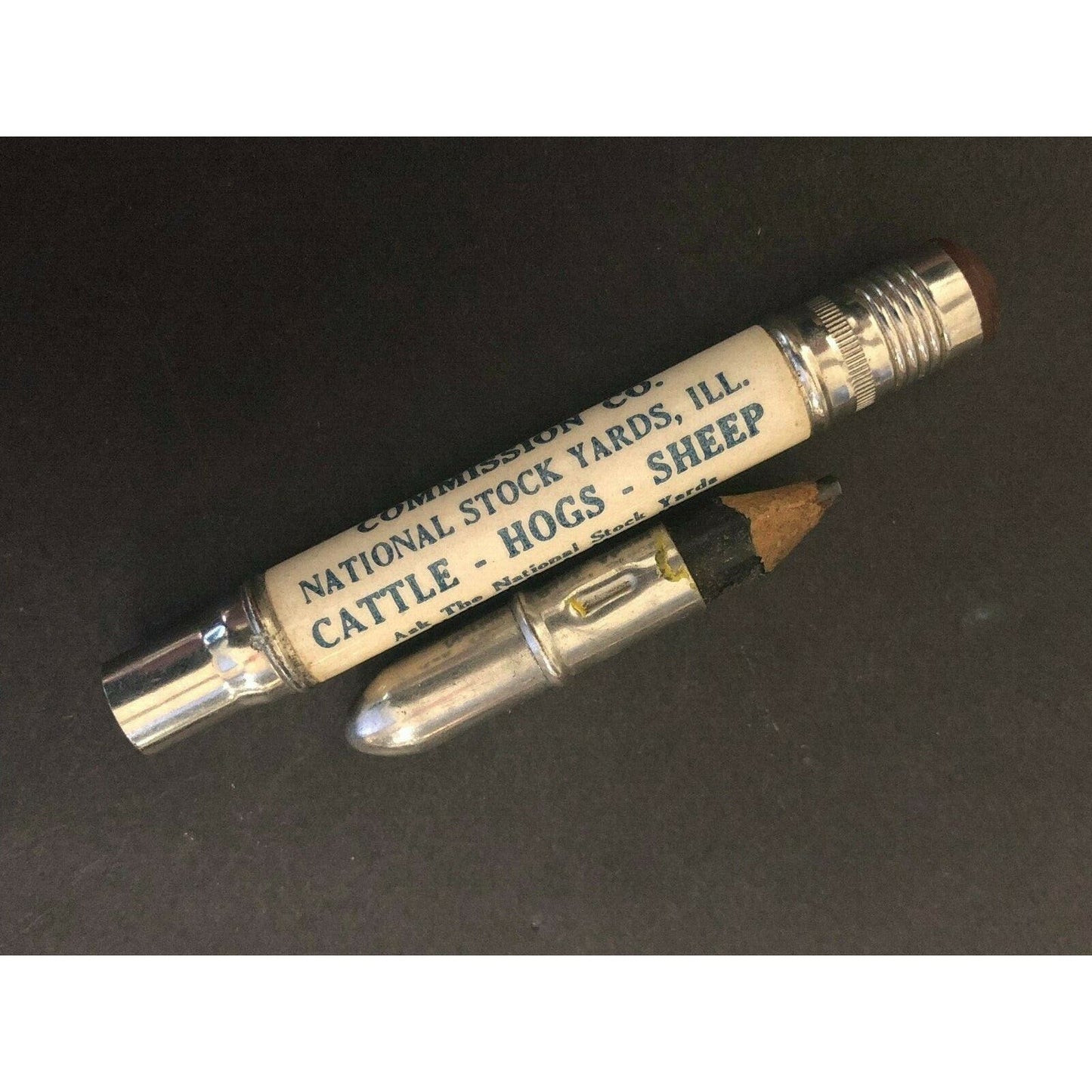 c1930's40's "Hensley Andrews National Stock Yards, IL" Advertising Bullet Pencil