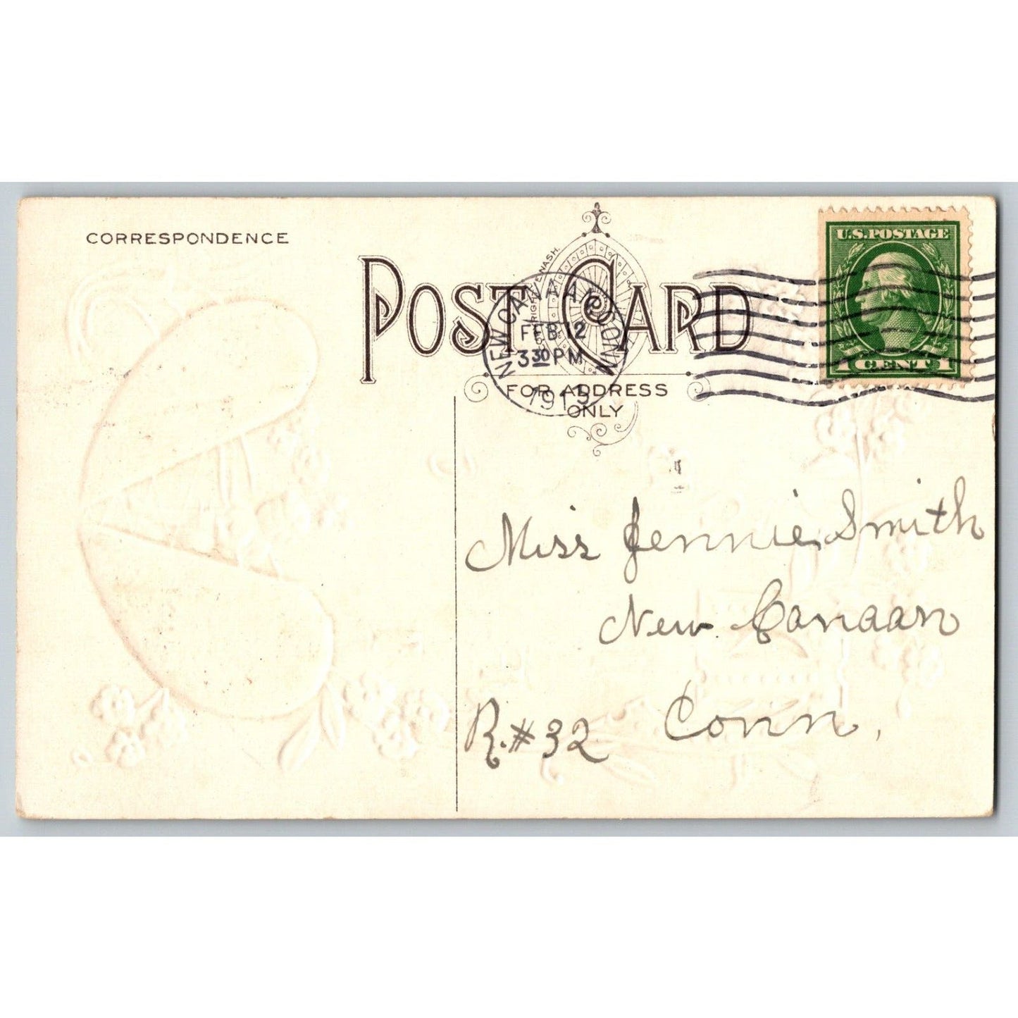 Valentine's Day Postcard "My Heart is Broken.." Embossed w/ Gilt PM c1913 VGC