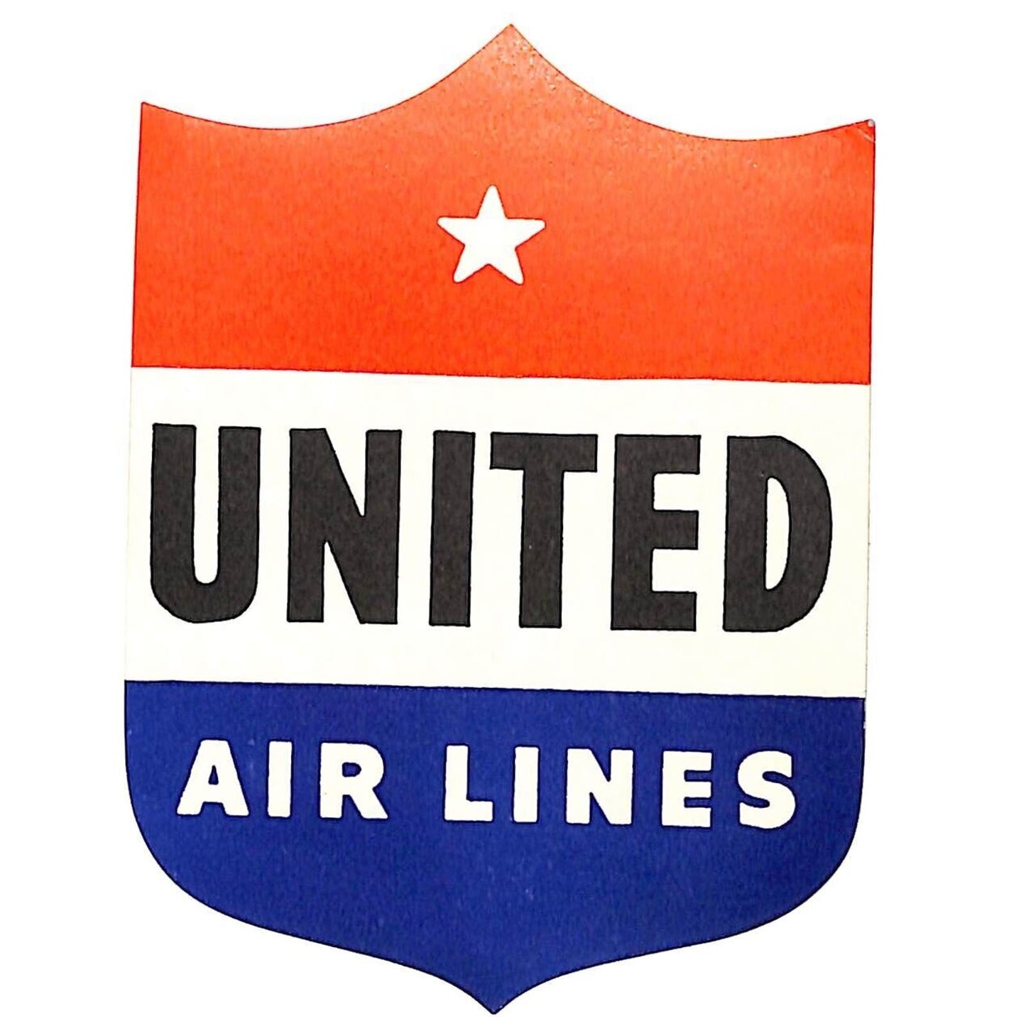 Delta Airlines Shield Die Cut Red White Blue Luggage Label