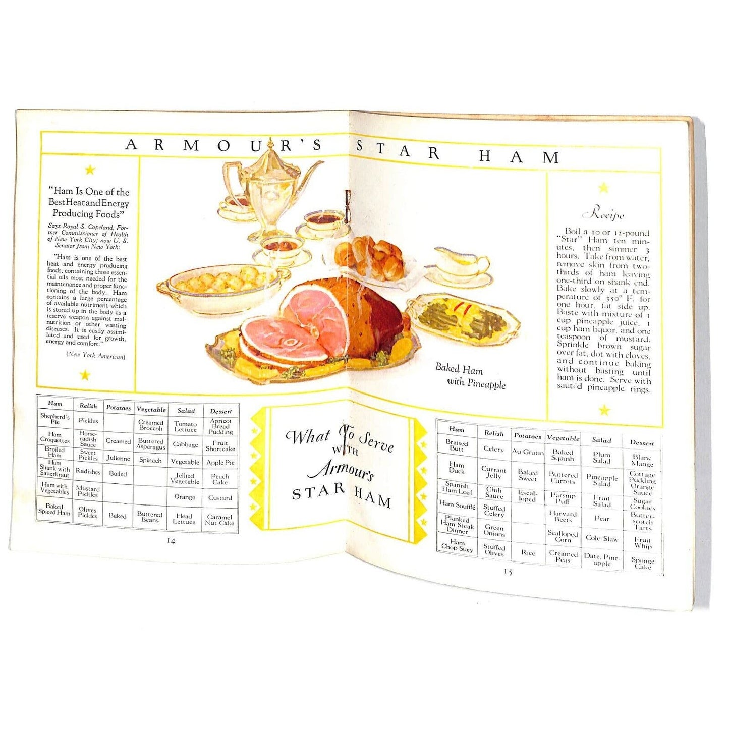 Armour and Company "60 Ways to Serve Ham" Booklet c1925-35 17pp