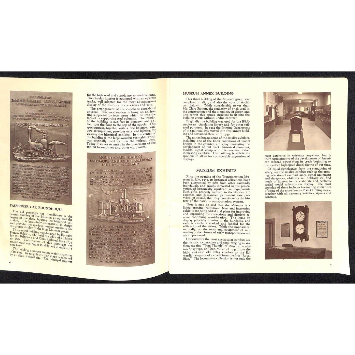 1970 B&O Baltimore & Ohio Transportation Museum Soft Cover Booklet 32pp