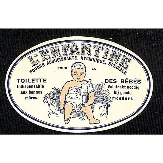 L' Enfantine Toilette Des Bébés / Baby Paper Label NOS VGC