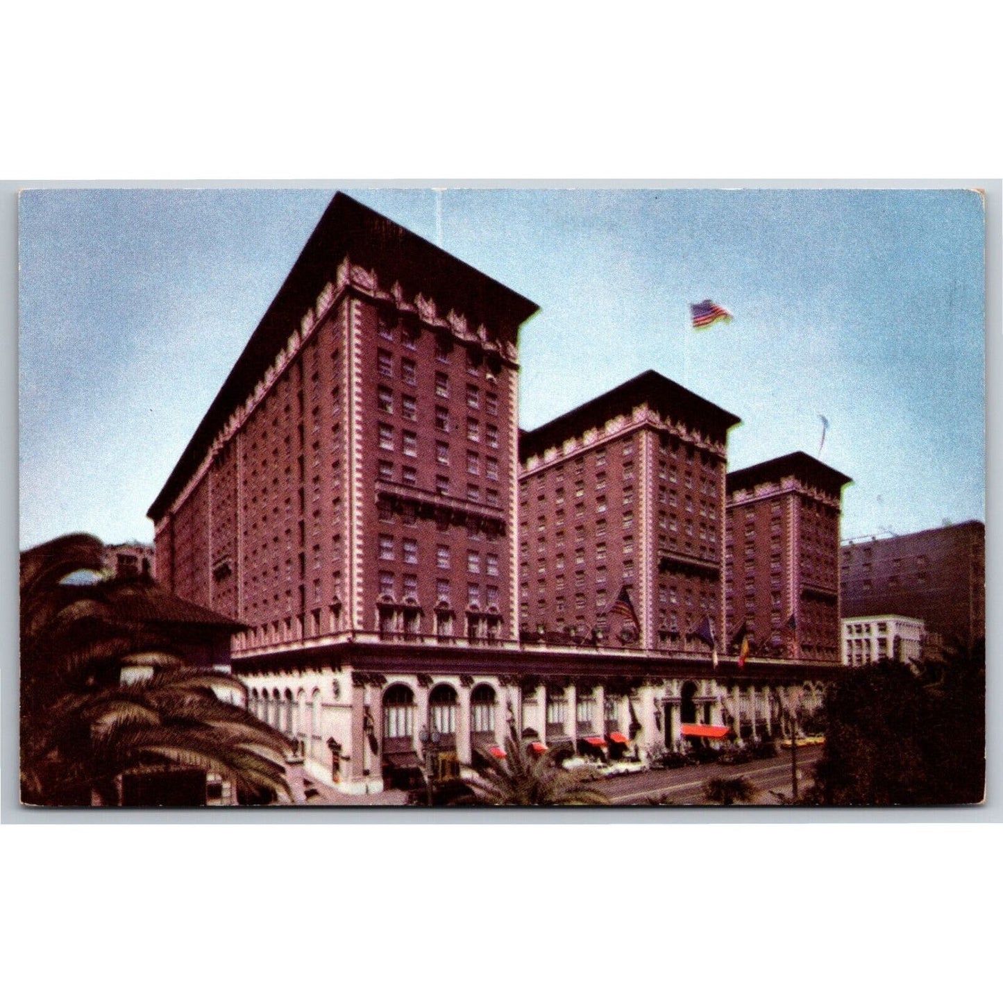 Biltmore Hotel Los Angeles Exterior Postcard NP Chrome c1940's -1950's