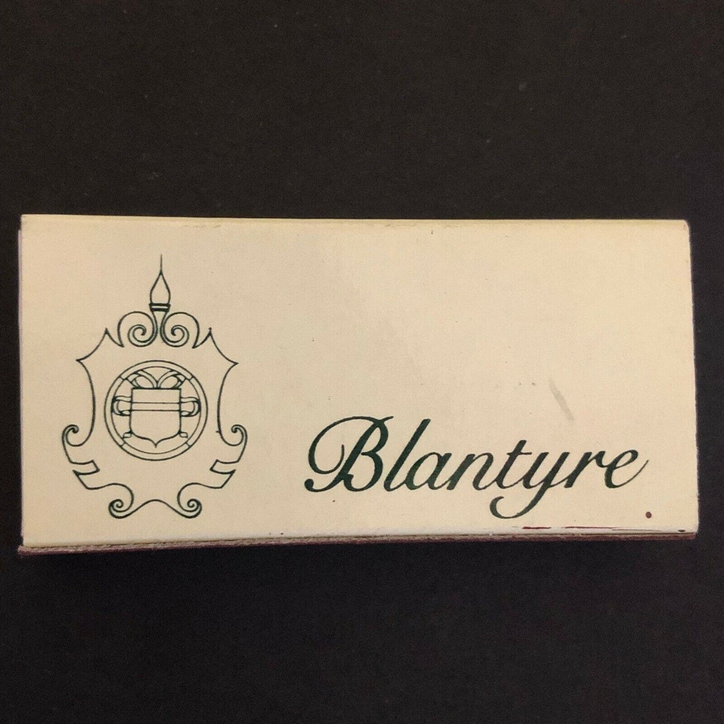 c1970's-80's Wooden Matchbox Matchbook Blantyre Restaurant Lenox, MA
