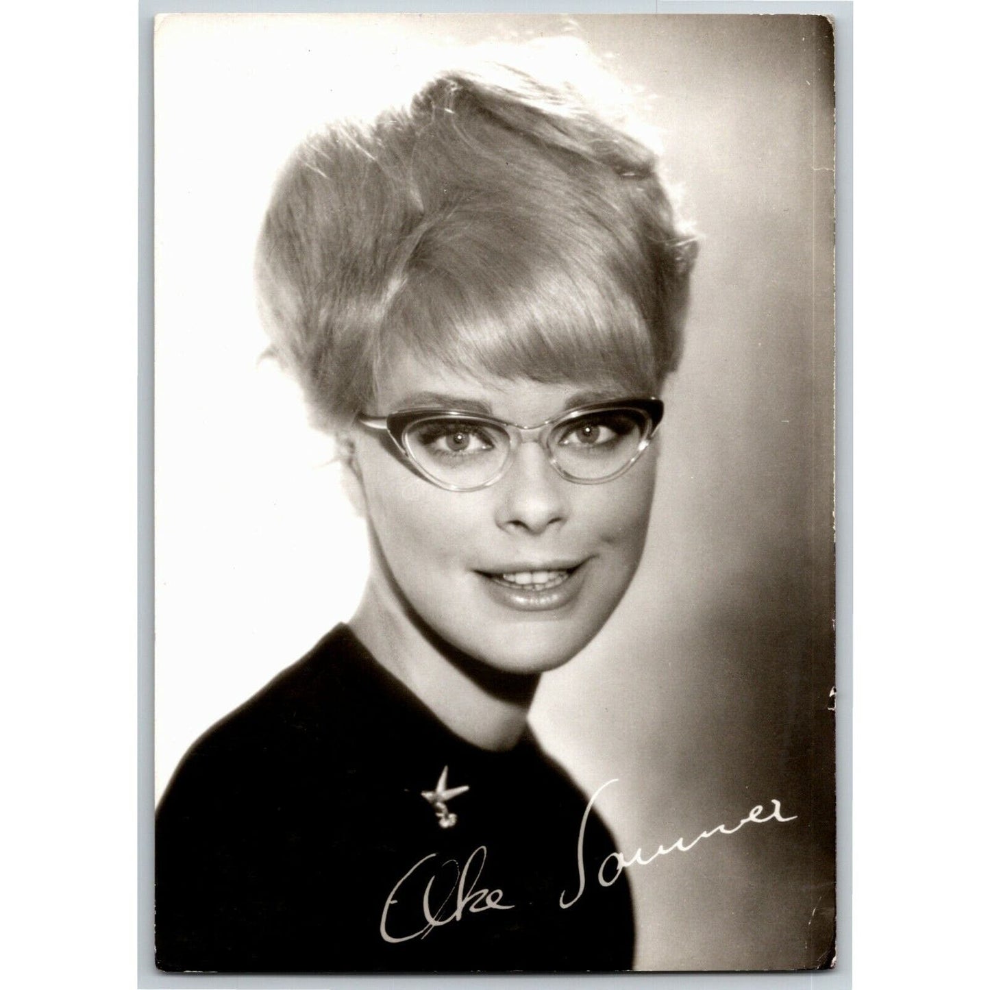 Elke Sommer 4" x 5.75" German RPPC - Ken Prag Coll. VGC
