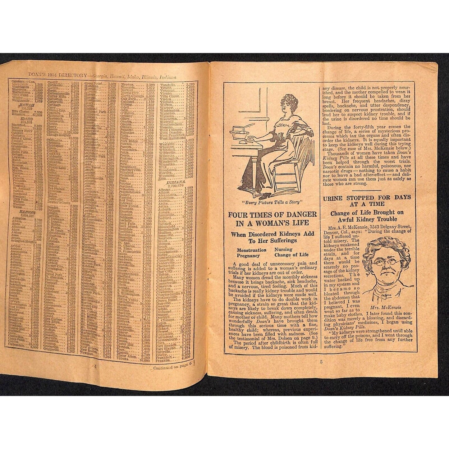 Doan's Directory / U.S. Census of Large Cities Booklet 32pp 1913-14 (Back Pills)