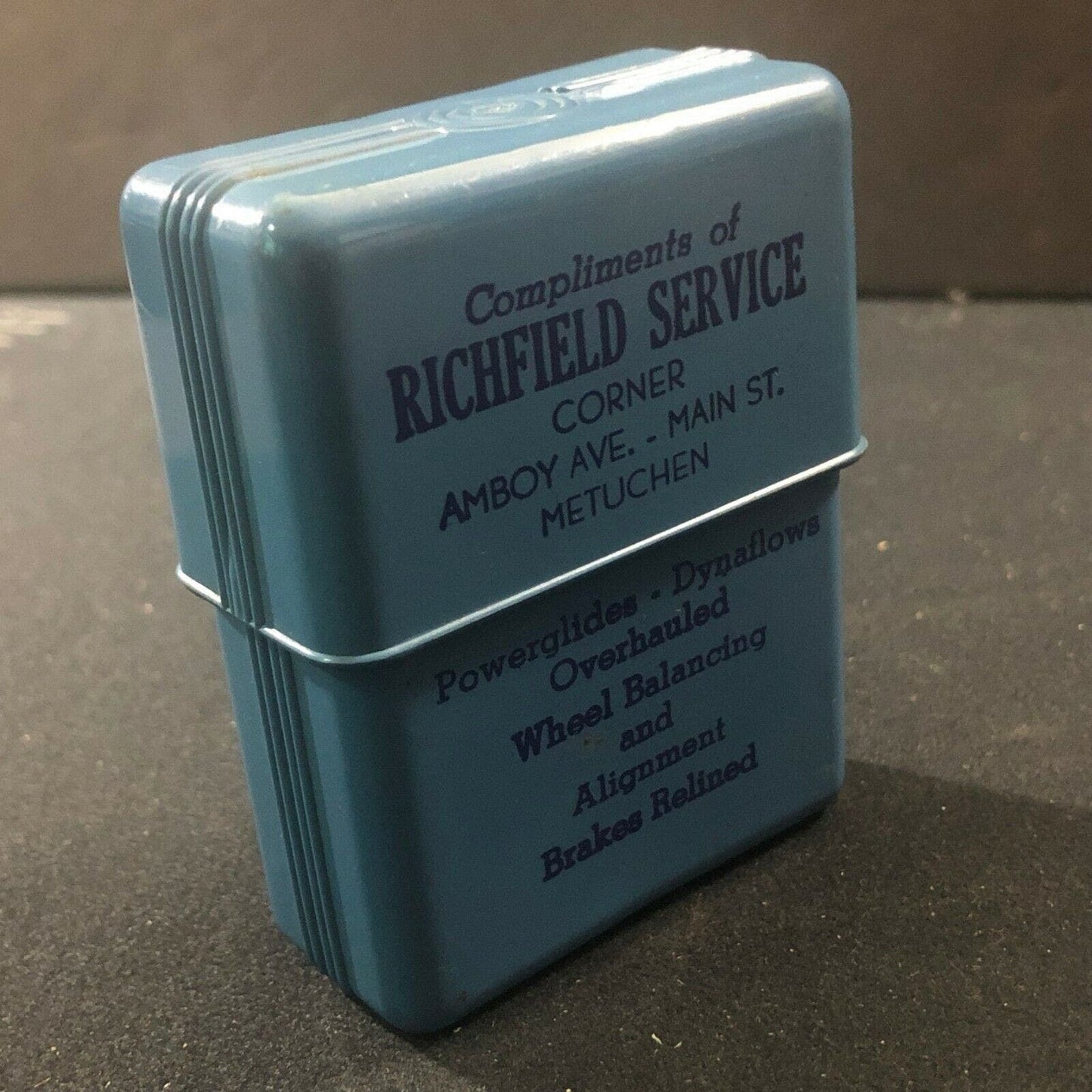 Vintage c1940's-50's Richfield Service Plastic Storage Box Metuchen, NJ Deco