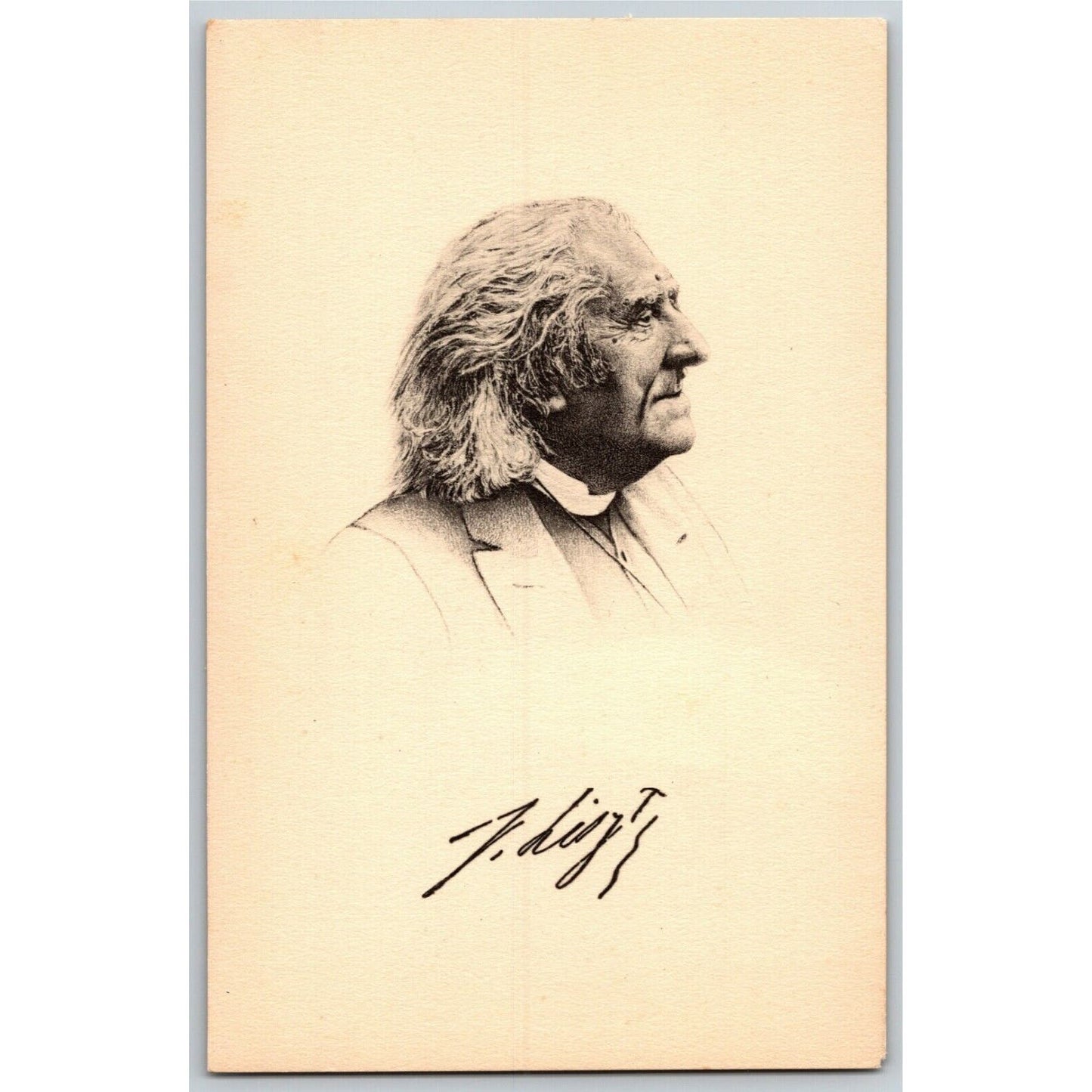 Vintage c1920's Postcard Composer Pianist Franz Von Liszt