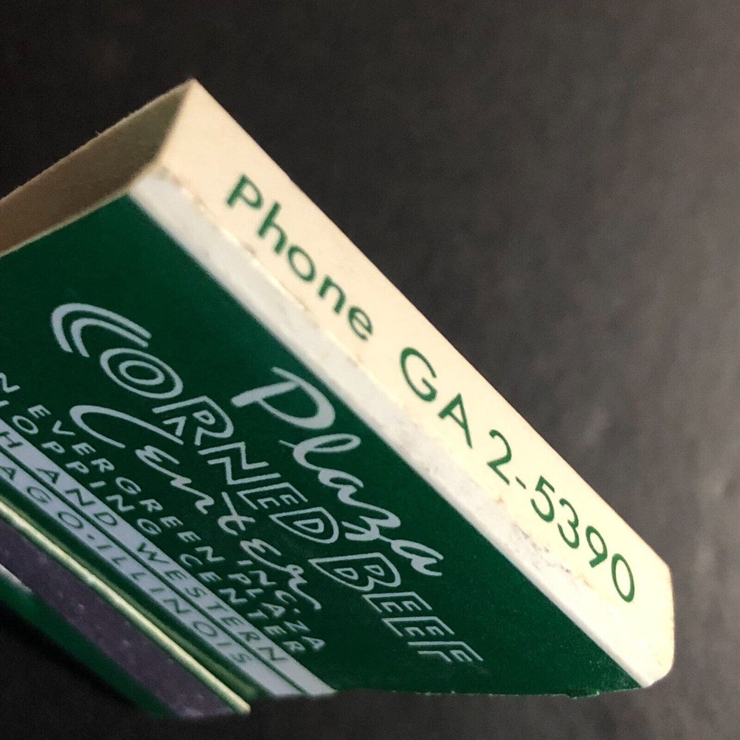 "Plaza Corned Beef Center" Restaurant Chicago Full Matchbook c1955-60's - Scarce