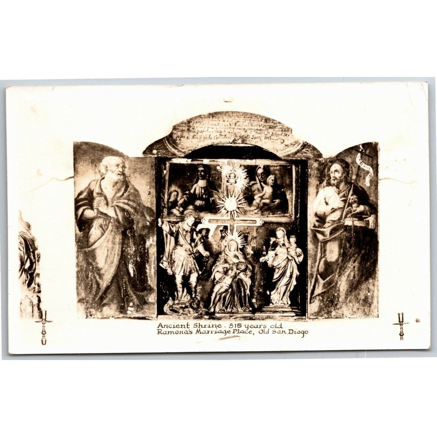 Vintage PPC Postcard "Ancient Shrine - Ramona's Marriage Place"