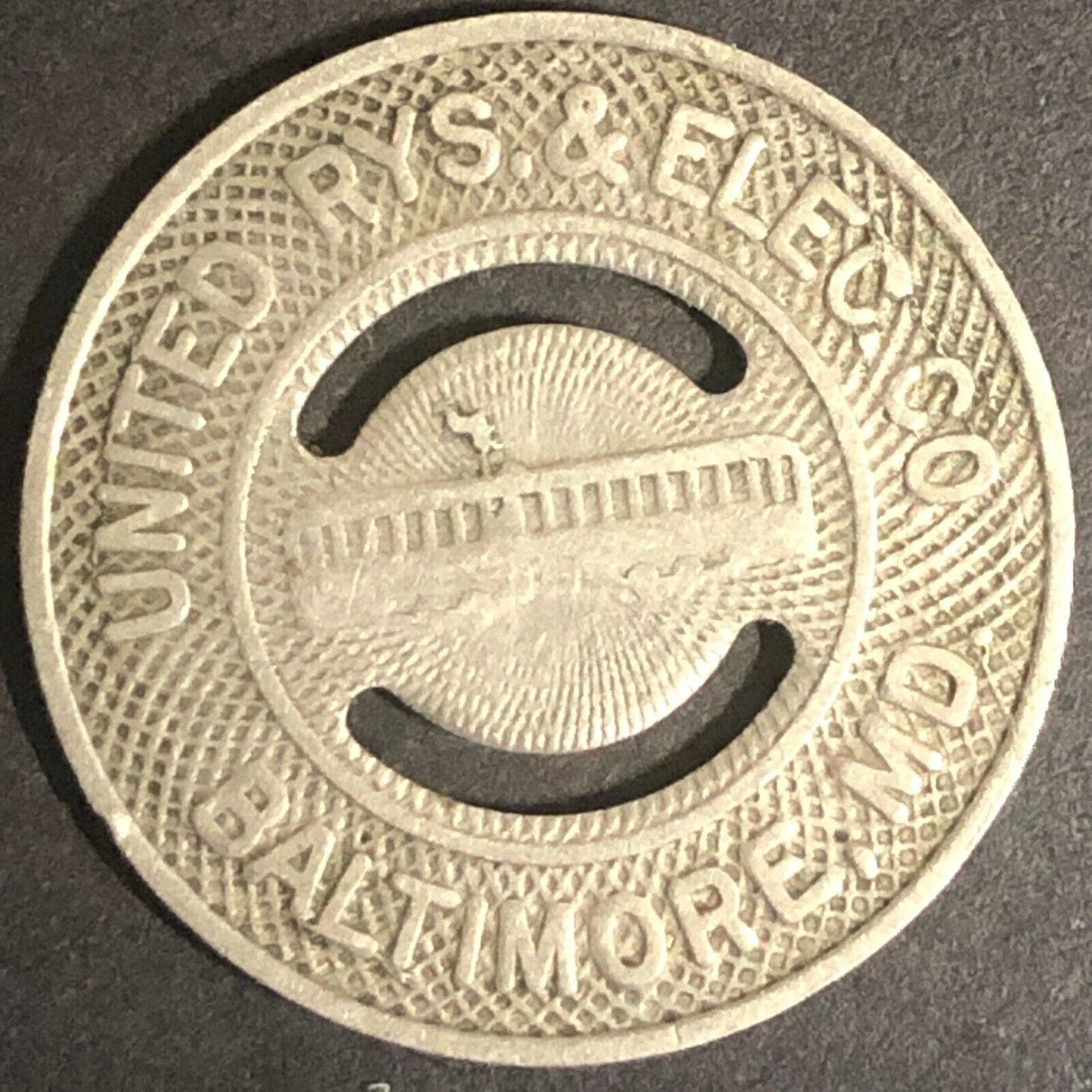 c1930's-40's 21mm United RYS. & Elec. Co. School Transit Token Baltimore, MD