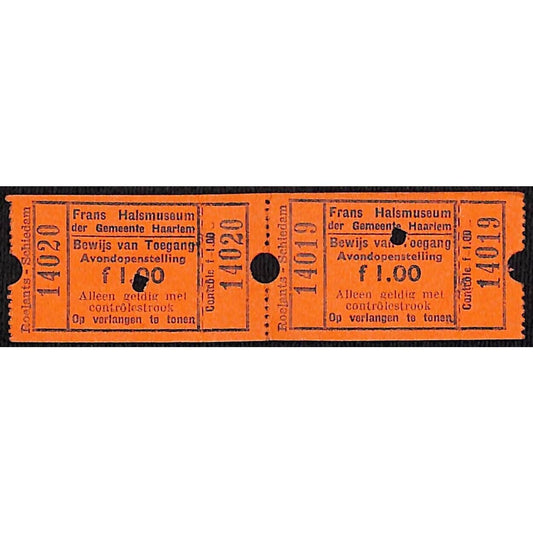 Frans Hals Museum der Gemeente Haarlem - Netherlands Transit Ticket Scarce