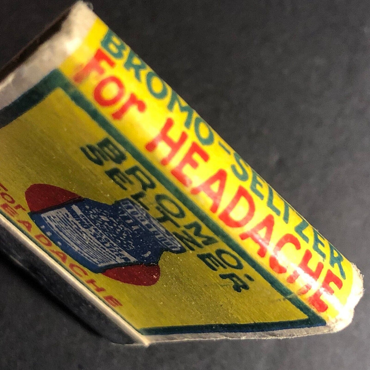 Bromo-Seltzer for Headache Matchbook c1930's-40's Full 20-Strike VGC Scarce