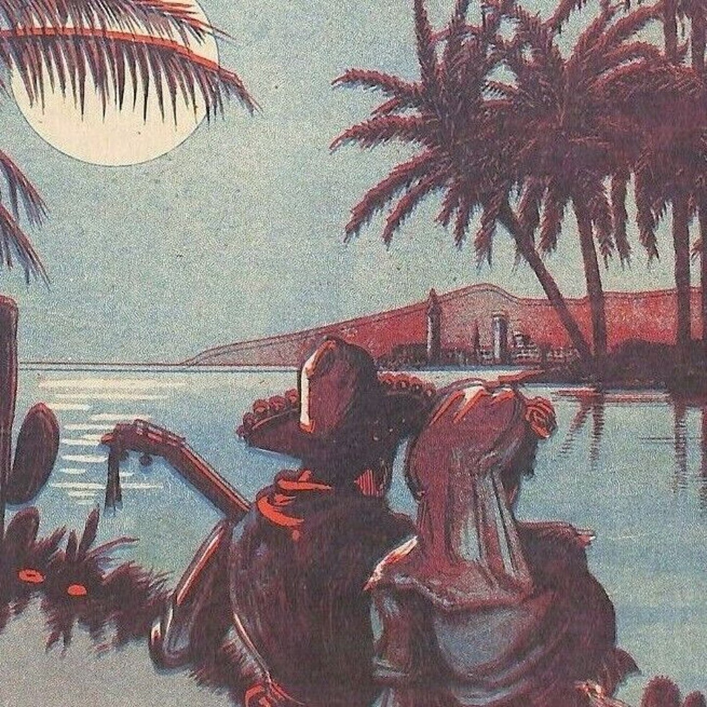 Vintage Post WWI Era 1920 Sheet Music "Rio Nights"