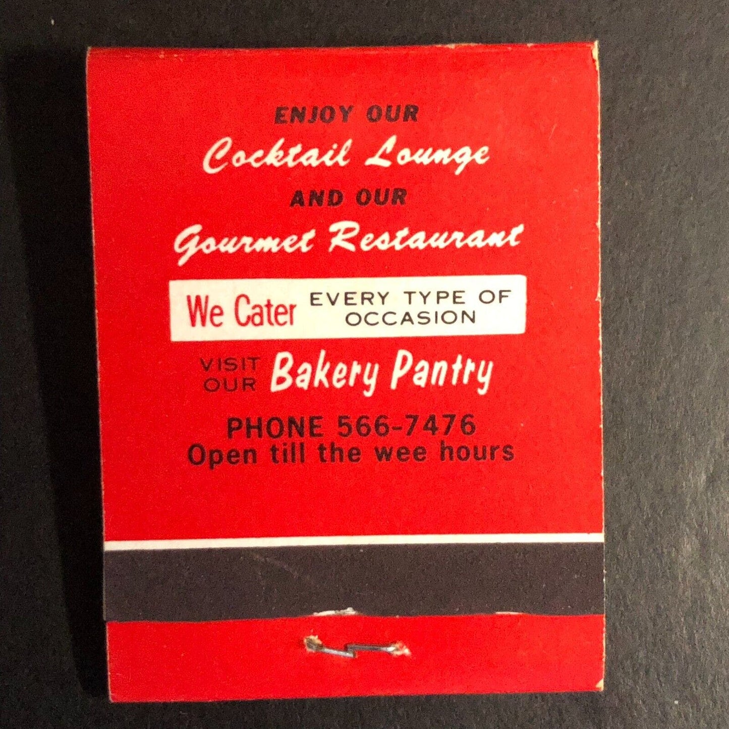 Wolfie's of Fort Lauderdale Restaurant Full Matchbook c1974-80's VGC