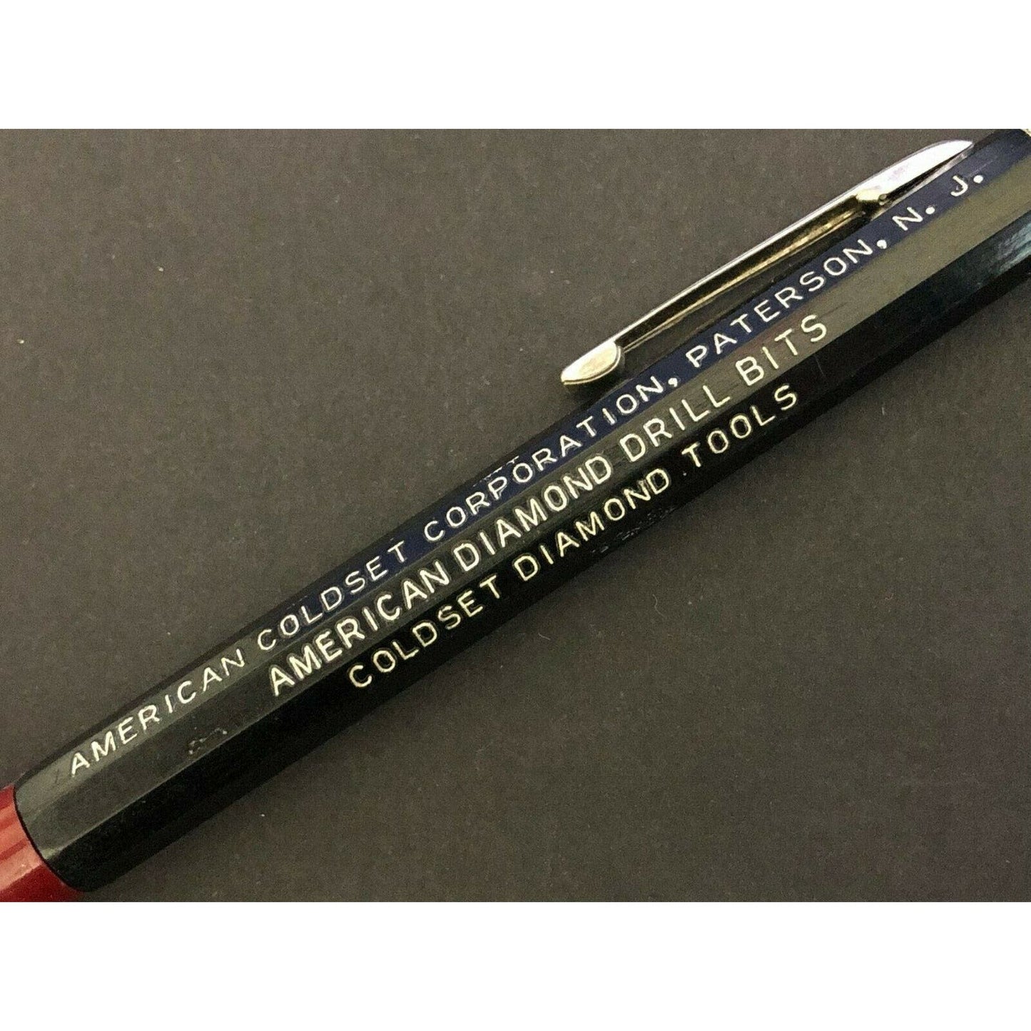 c1940's-50's American Coldset Diamond Drills Patterson, NJ Mech. Adv. Pencil