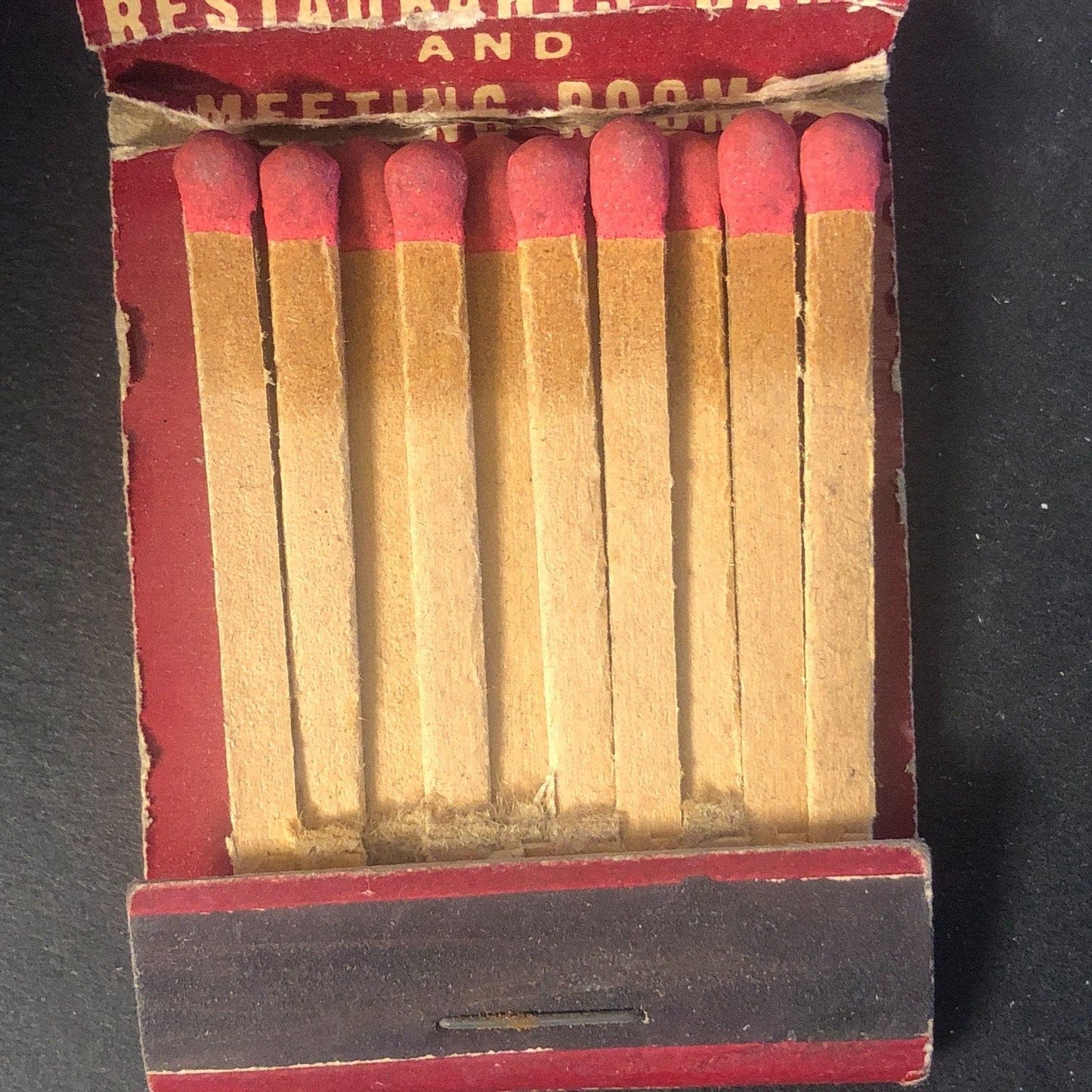 Hotel Roosevelt Pittsburgh Half Full (-6) Vintage Matchbook c1964-73 Scarce
