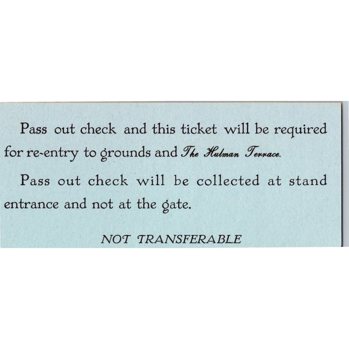 1988 Indy 500 The Hulman Terrace Unused Ticket Indianapolis IMS #79