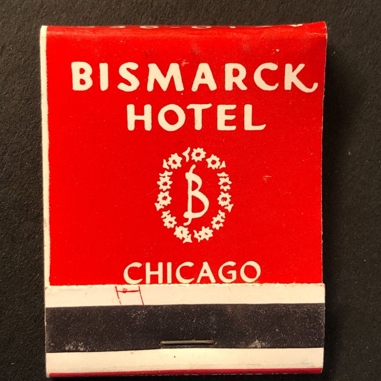 Bismarck Hotel / Chalet Chicago Vintage Full Matchbook c1950's-60's VGC