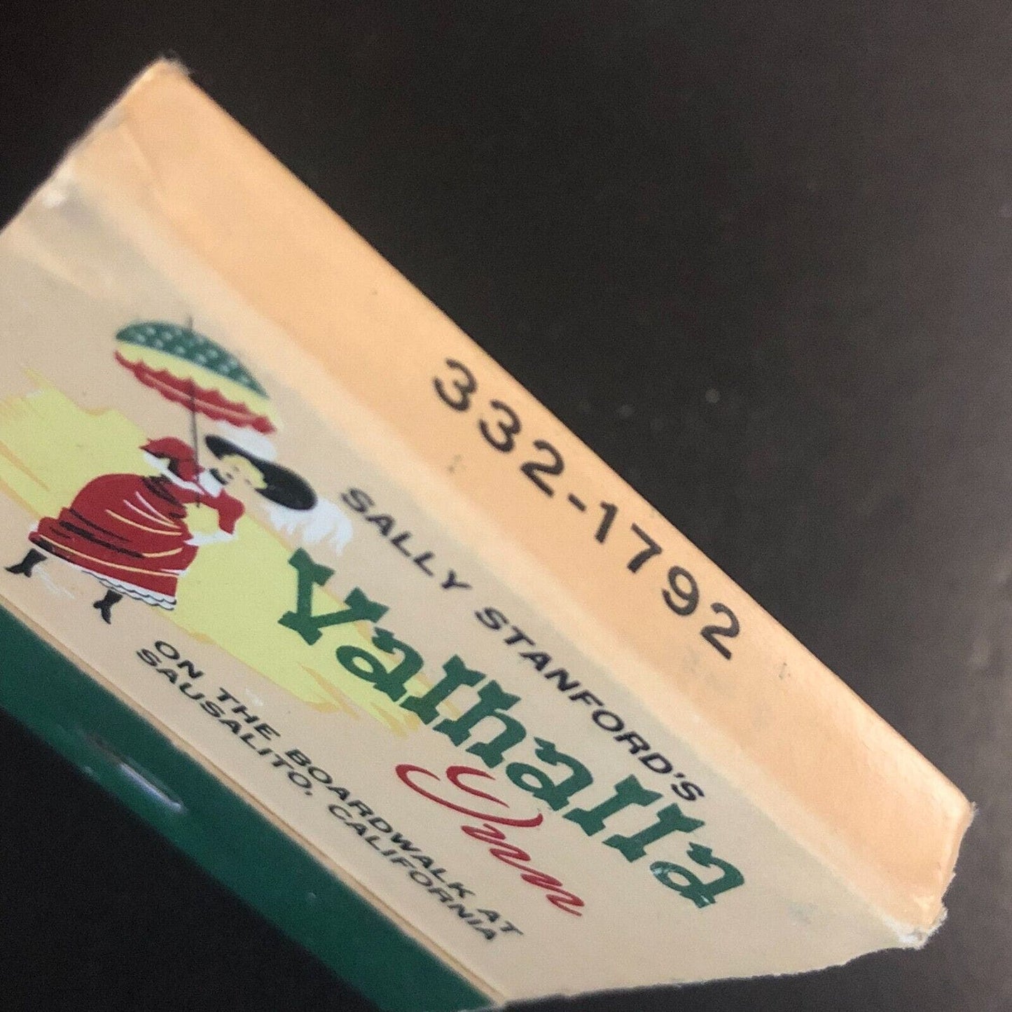 Sausalito CA Sally Stanford's Valhalla 21-Str. FEATURE Matchbook c1950's-60's