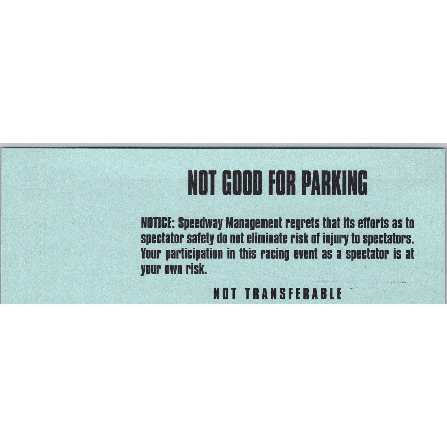 2001 Indy 500 Practice Day Gasoline Alley Unused Ticket Indianapolis #71