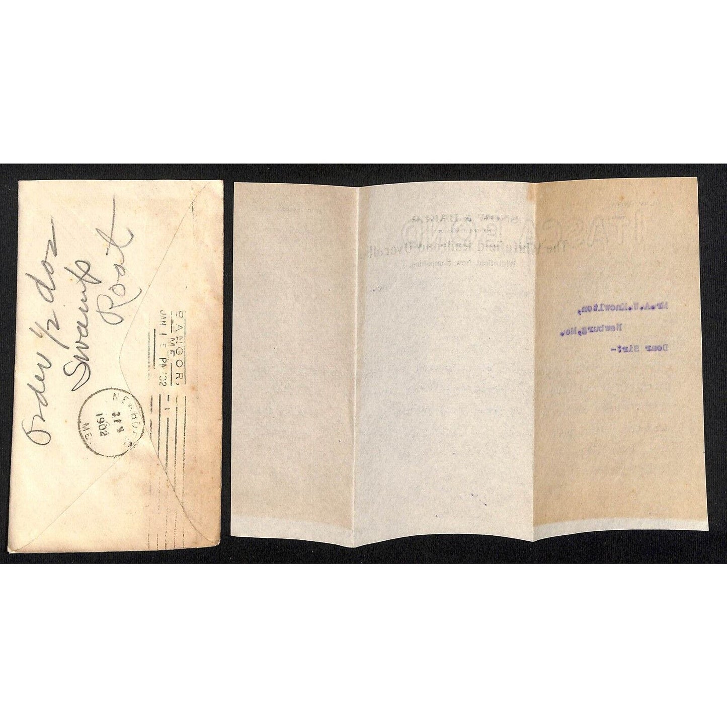 Newburgh ME Amos W. Knowlton* 1901 Snow & Baker Whitefield Railroad Overalls LH+