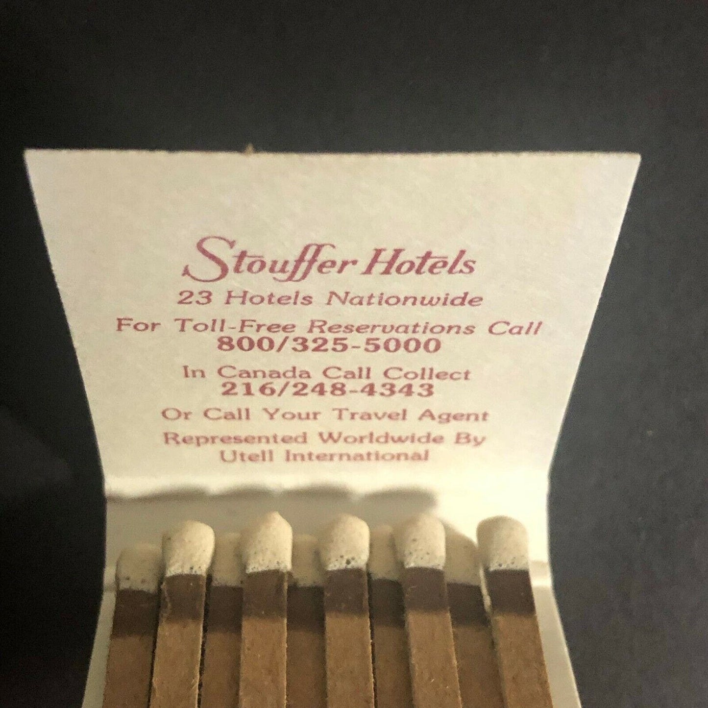 Vintage c1970's-80's Full Matchbook Stouffer Hotels
