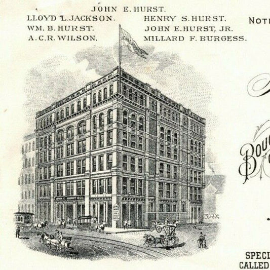 1898 $16.65 Letterhead Billhead John E. Hurst Dry Good Baltimore Ephraim Baker*